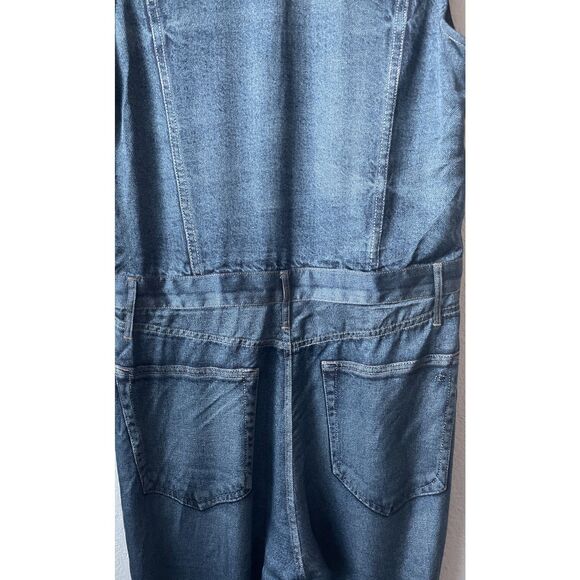 New $388 RAG & BONE Women's Blue Miramar Satin Sleeveless Jumpsuit size 8 - Picture 9 of 9